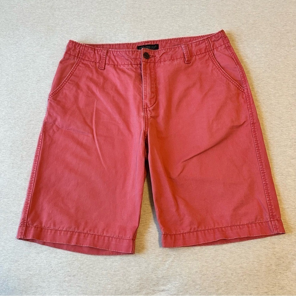 Aeropostale Men's‎ Coral Flat Front Shorts